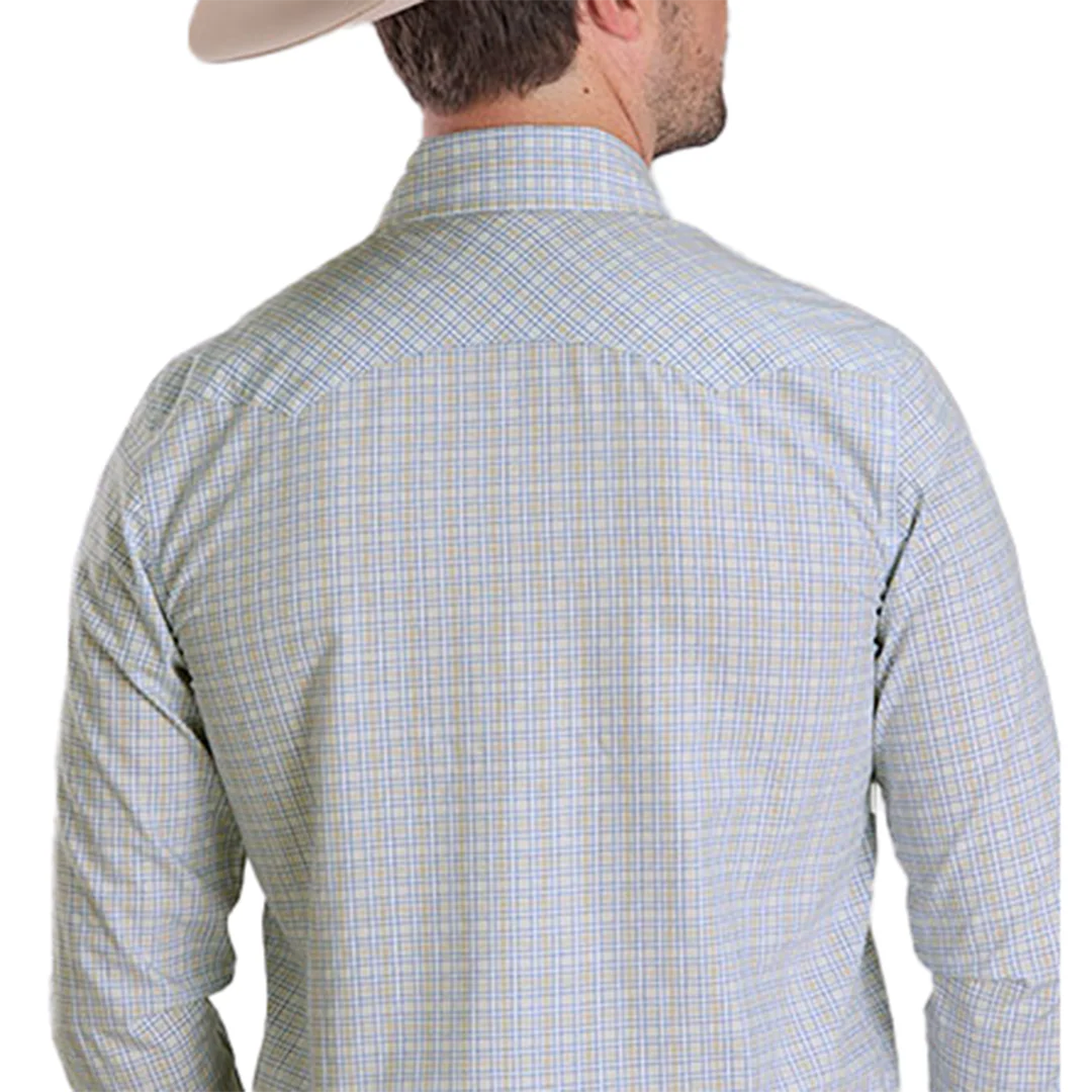 Stetson Men's Satin Plaid Long Sleeve Snap Shirt - Image 2