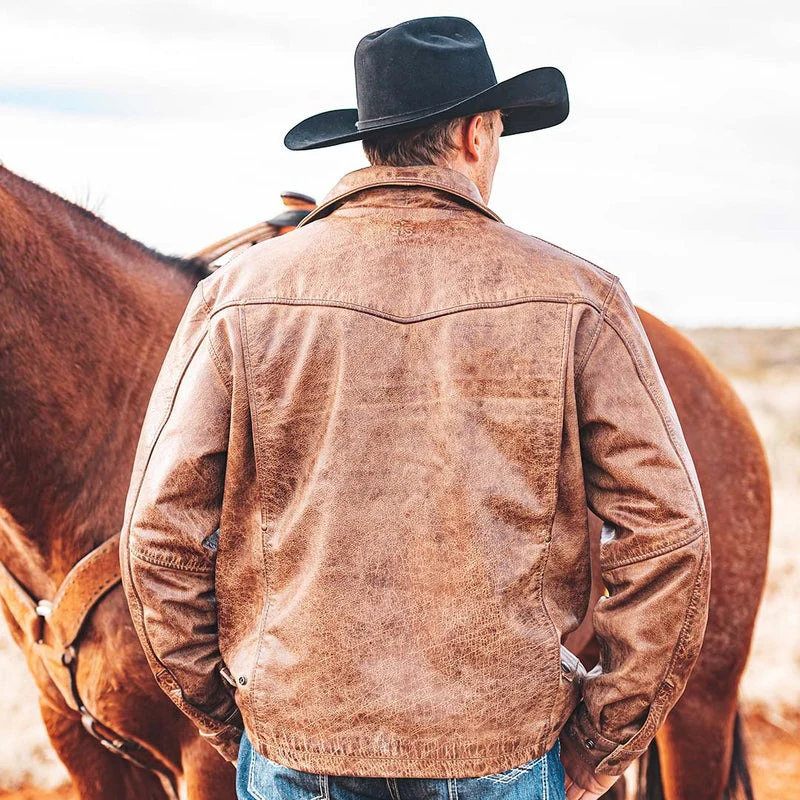 STS Ranchwear Men's Rifleman Leather Jacket - Image 5