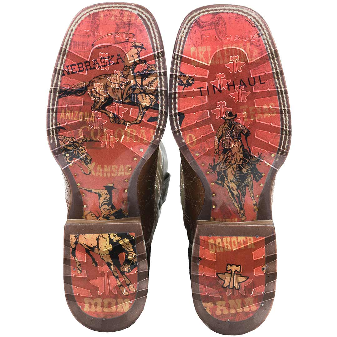 Tin Haul Men's Logo Stitch Cowboy Boots - Image 7