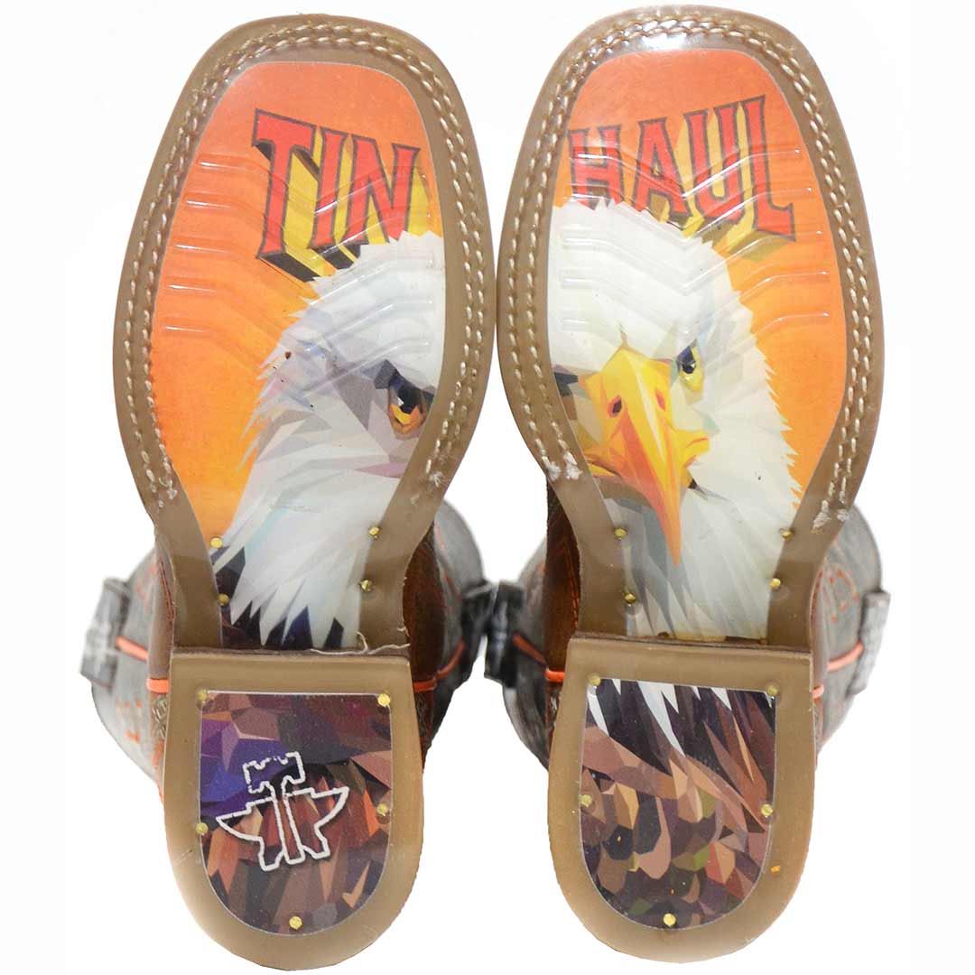 Tin Haul Youth Boys' Eagle Cowboy Boots - Image 4