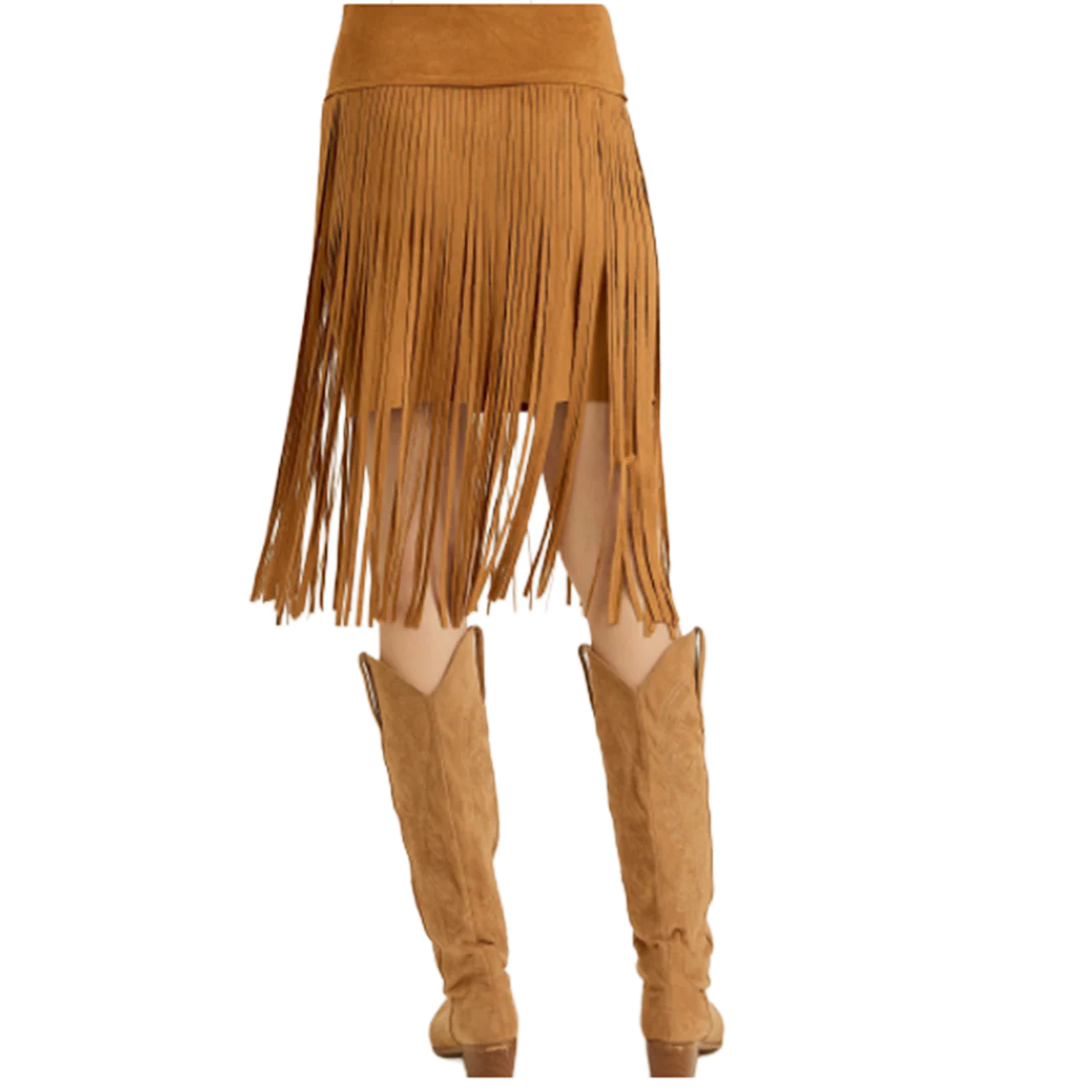 Vocal Women's Suede Fringe Skirt - Image 2