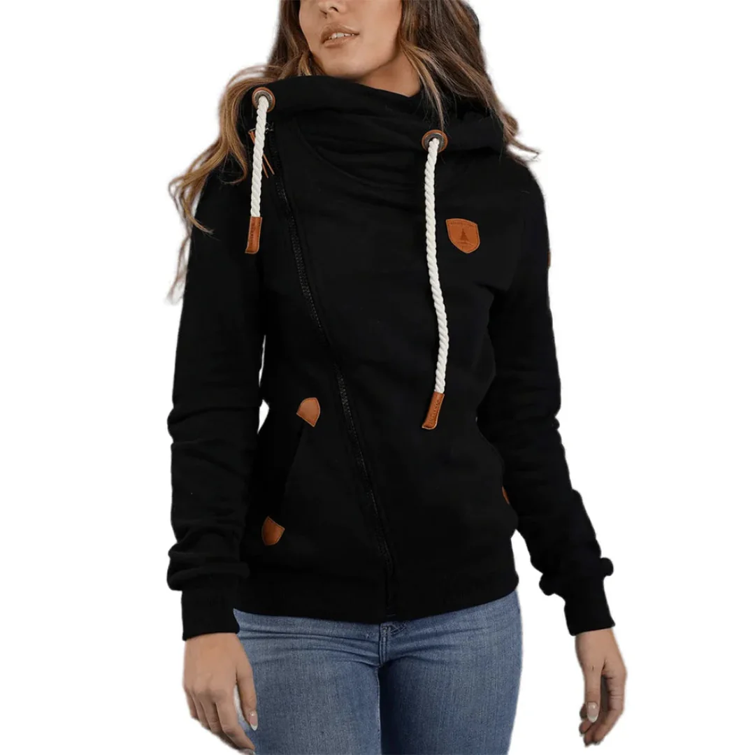 Wanakome Women's Athena Asymmetrical Zip Hoodie - Image 3