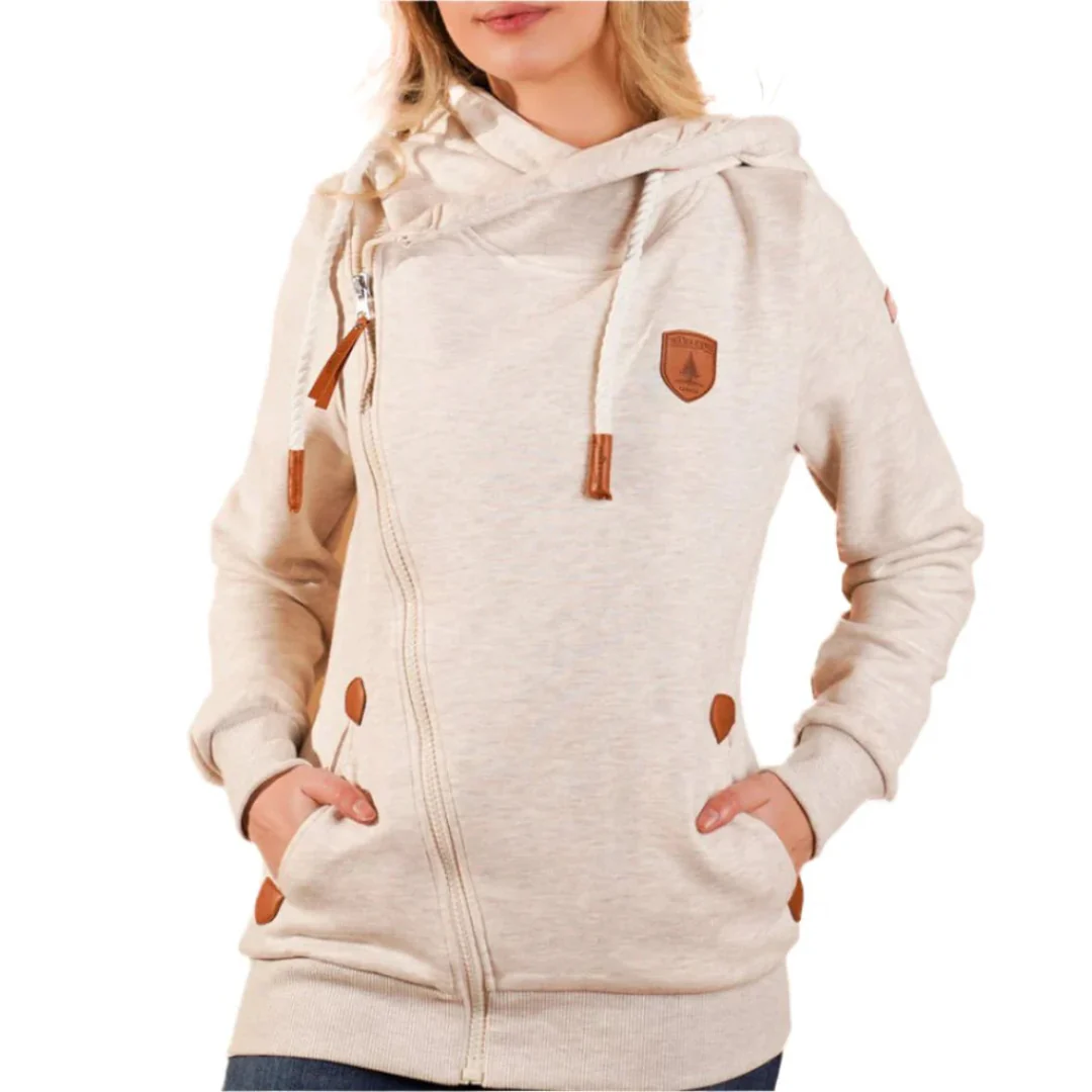 Wanakome Women's Athena Asymmetrical Zip Hoodie - Image 4