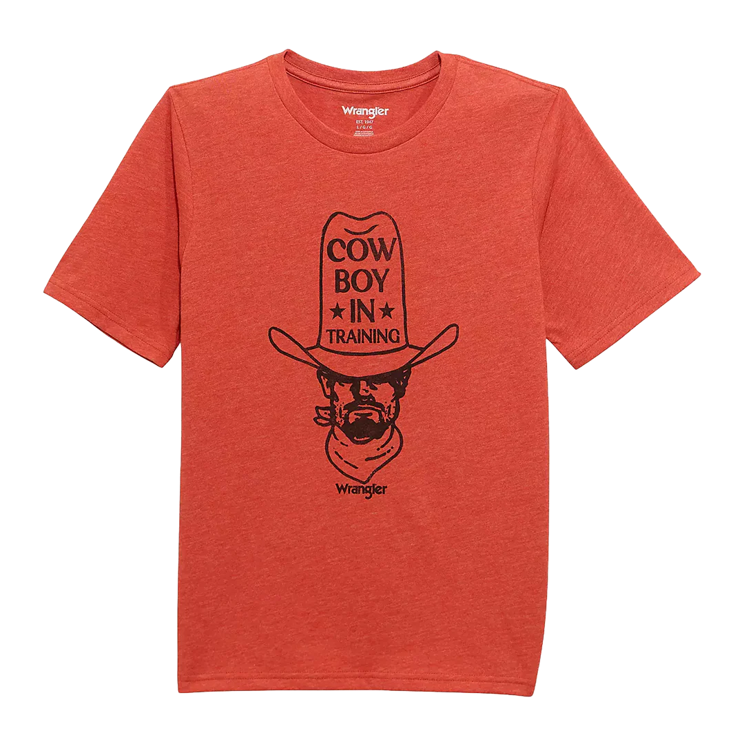 Wrangler Boys' Logo Front Graphic T-Shirt
