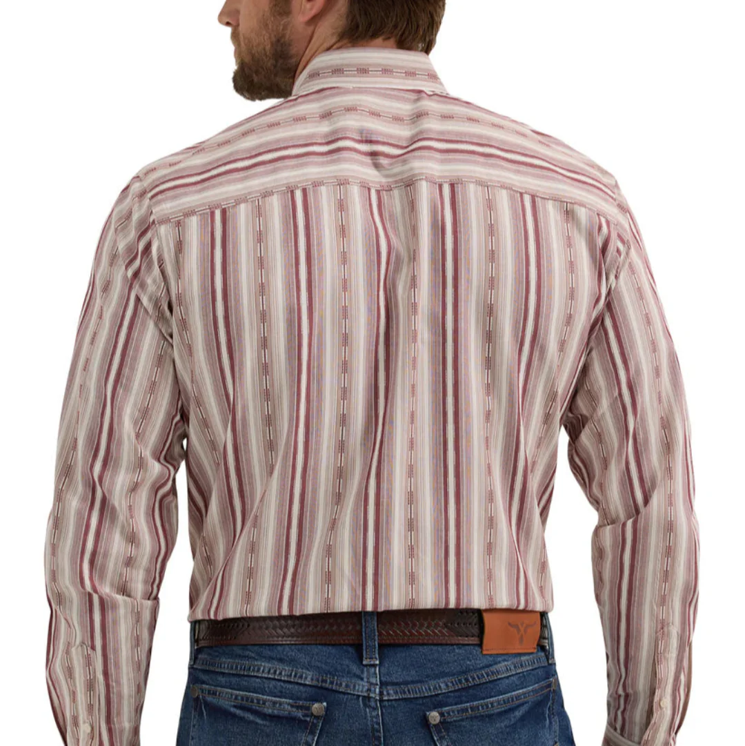 Wrangler Cody Johnson Men's Stripe Long Sleeve Button-Down Shirt - Image 2