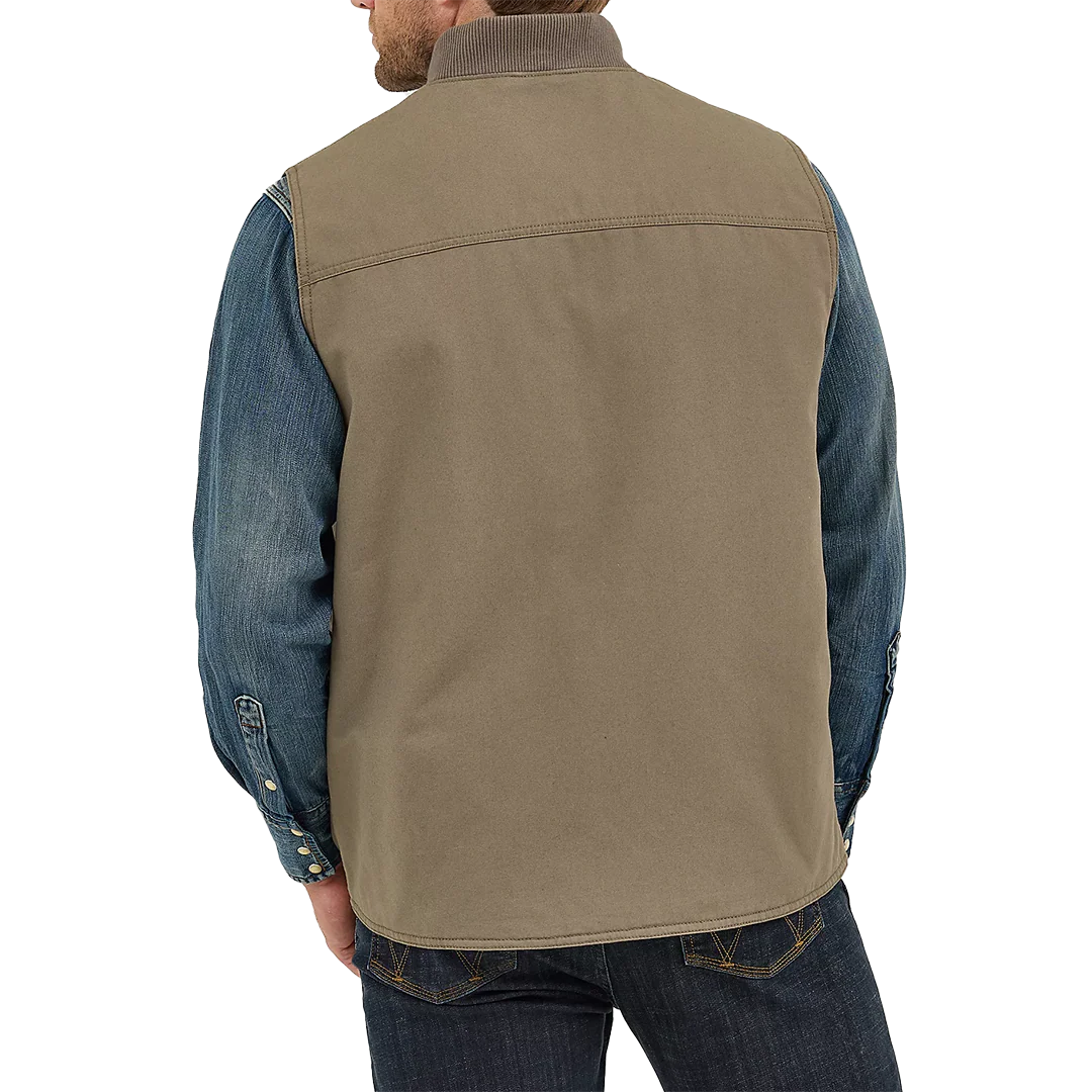 Wrangler Men's Quilt Lined Rancher Zip Vest - Image 2