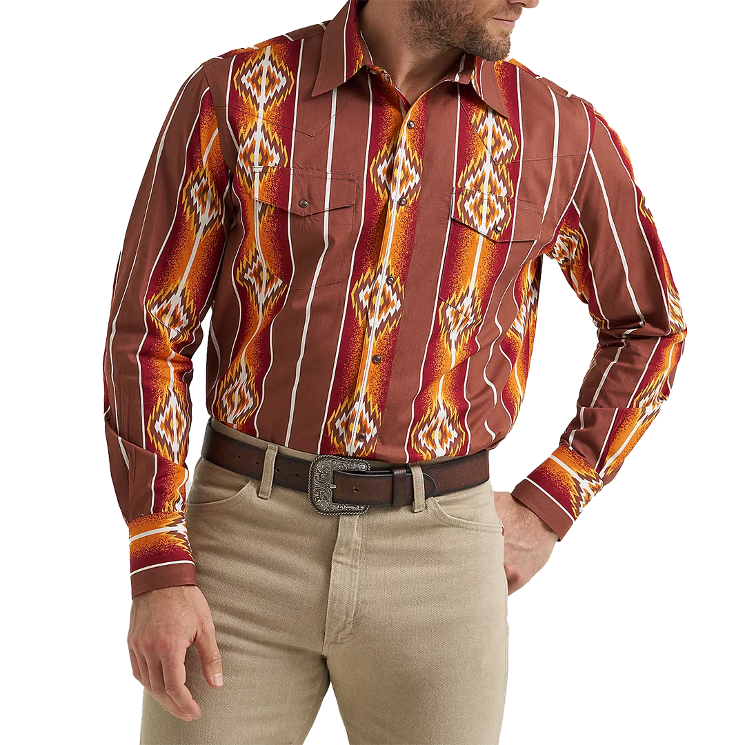 Wrangler Men's Checotah Long Sleeve Snap Shirt