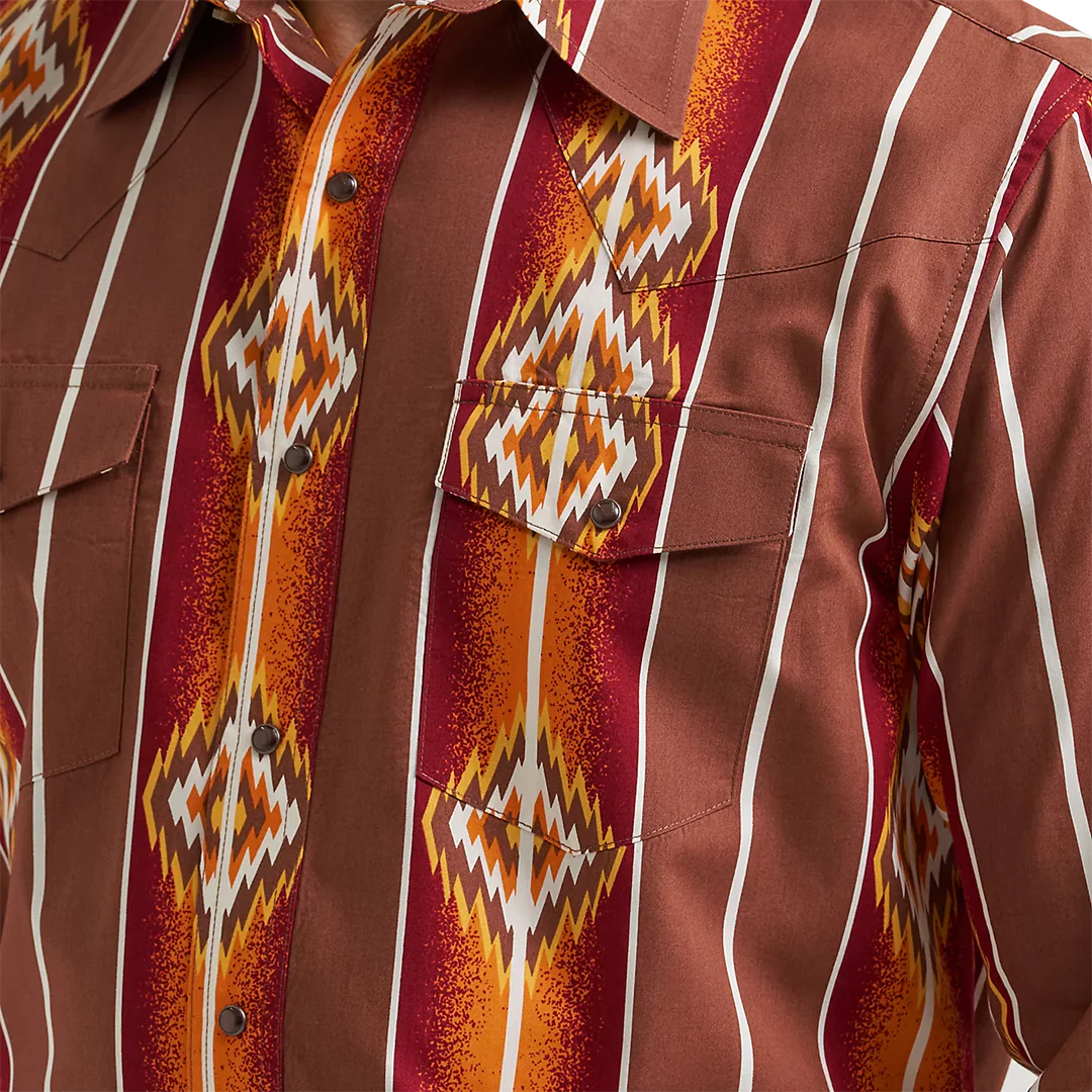 Wrangler Men's Checotah Long Sleeve Snap Shirt - Image 3
