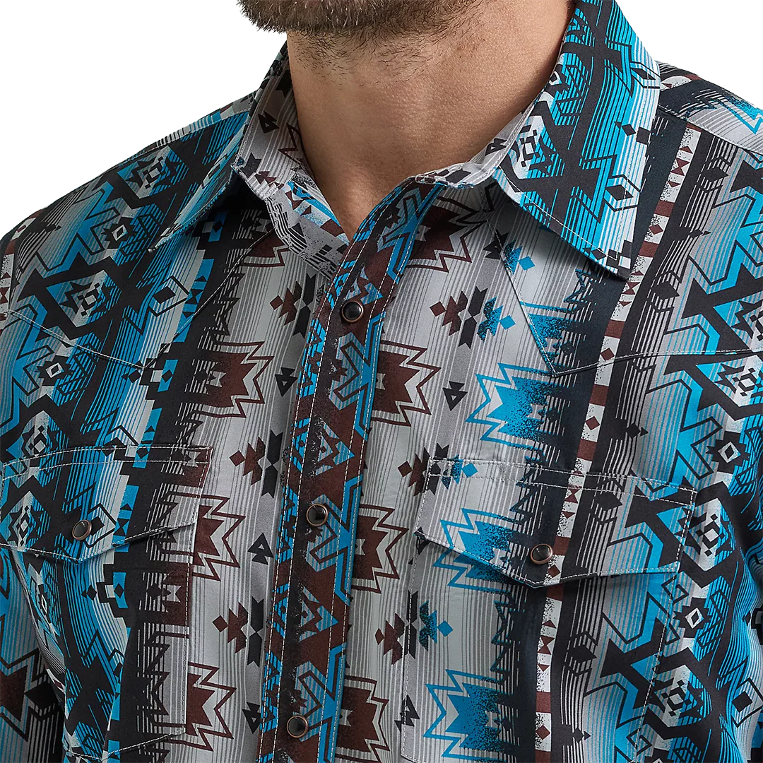 Wrangler Men's Checotah Long Sleeve Snap Shirt - Image 3