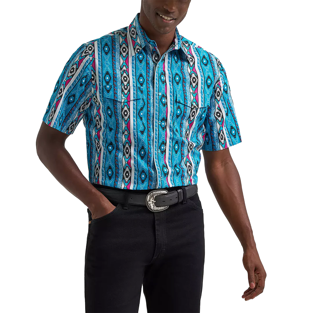 Wrangler Men's Checotah Short Sleeve Snap Shirt