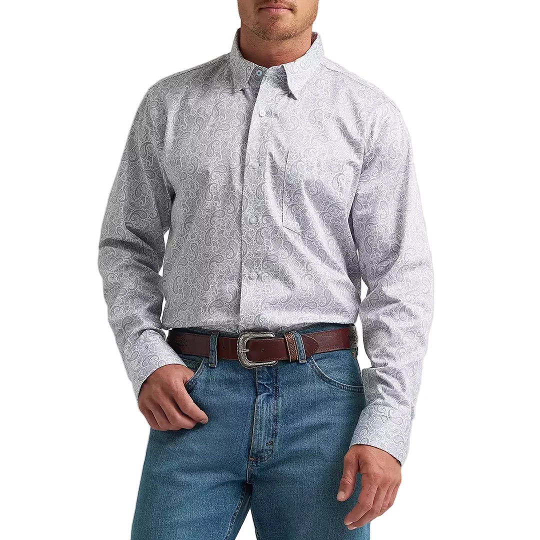 Wrangler Men's Cody Johnson Paisley Long Sleeve Button Shirt
