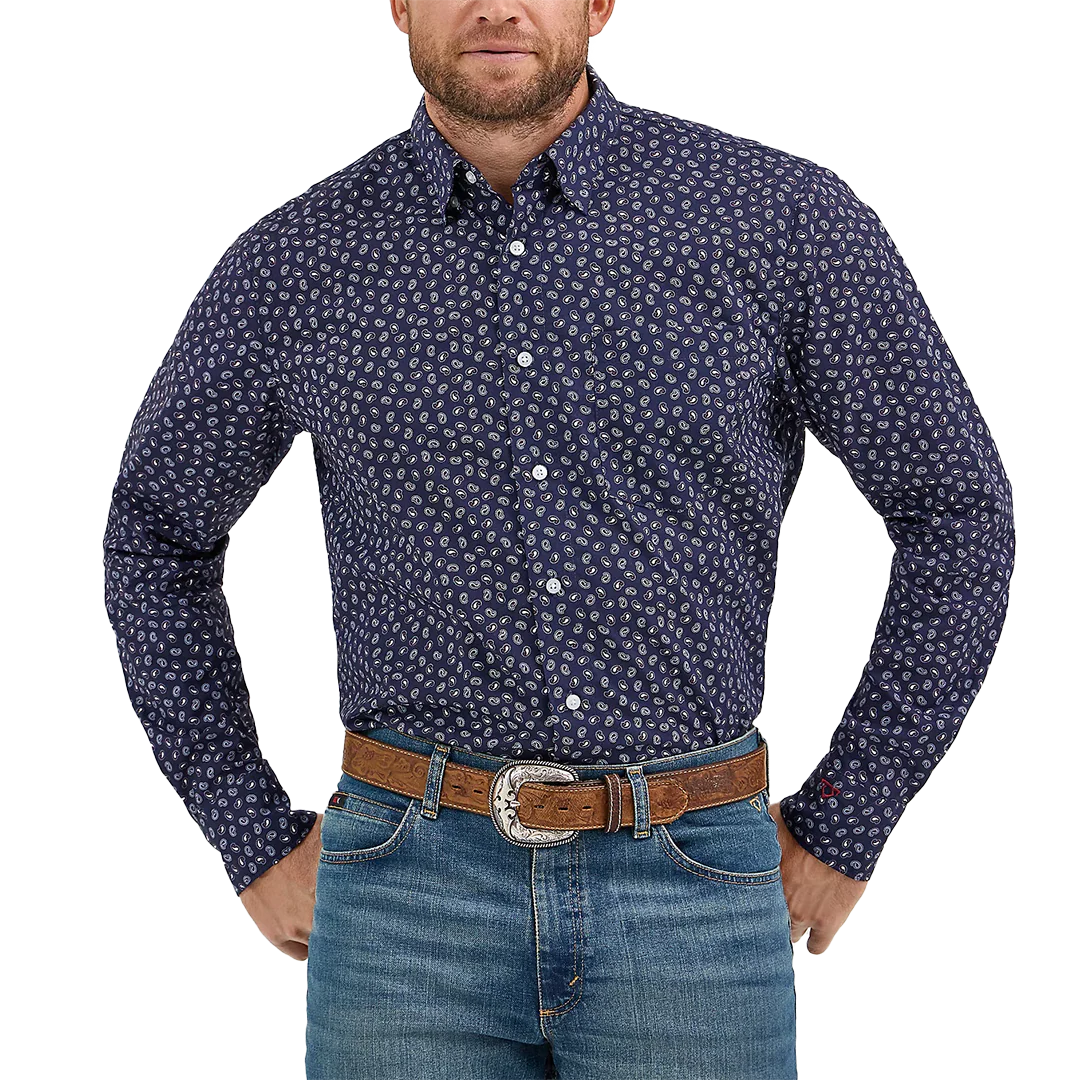 Wrangler Men's Cody Johnson Long Sleeve One Pocket Button Down Shirt