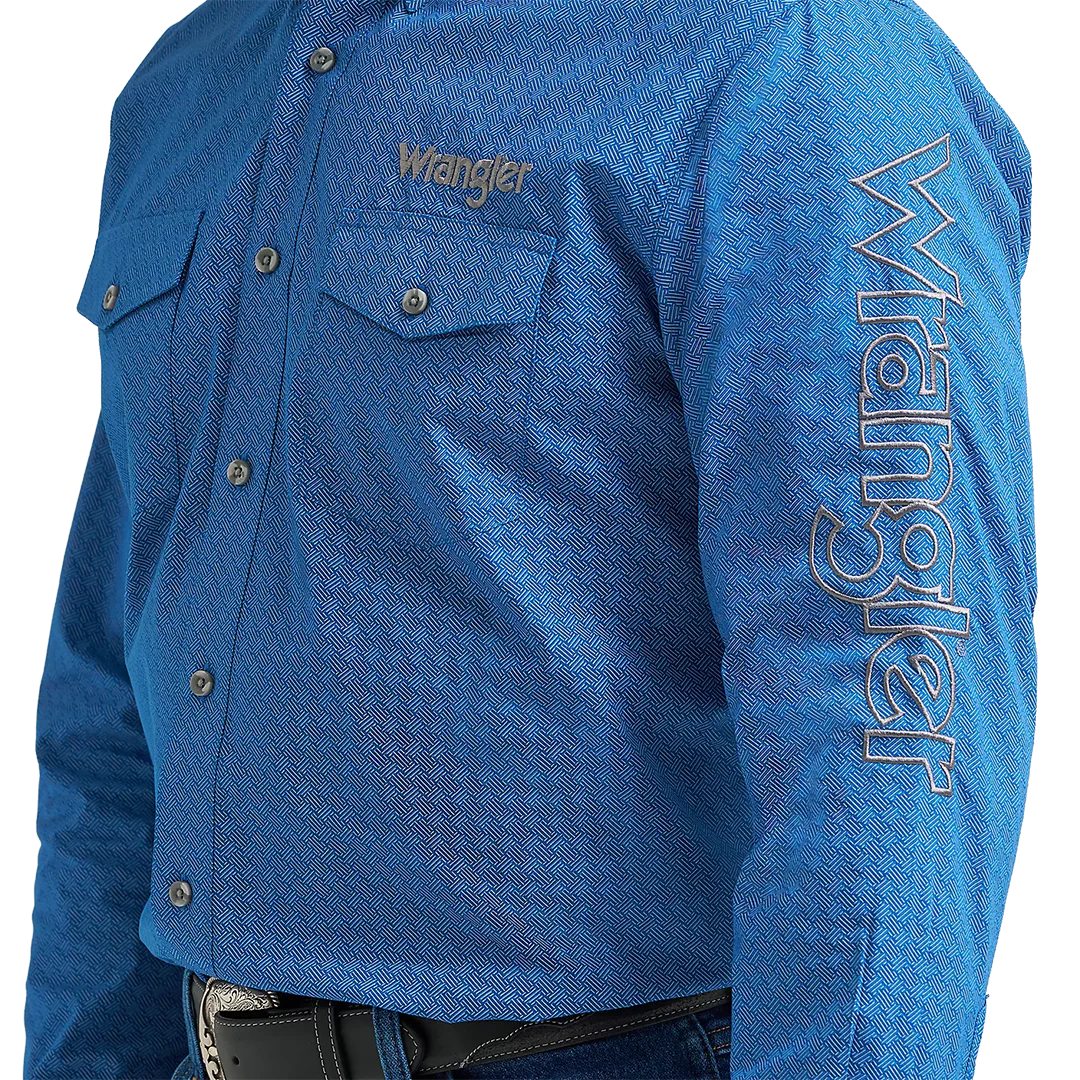 Wrangler Men's Logo Long Sleeve Button Shirt - Image 3