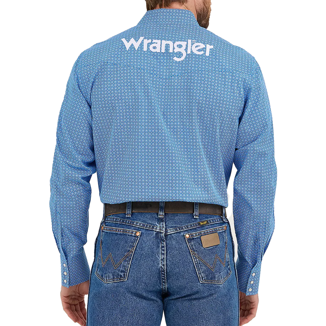 Wrangler Men's Logo Long Sleeve Snap Shirt - Image 2