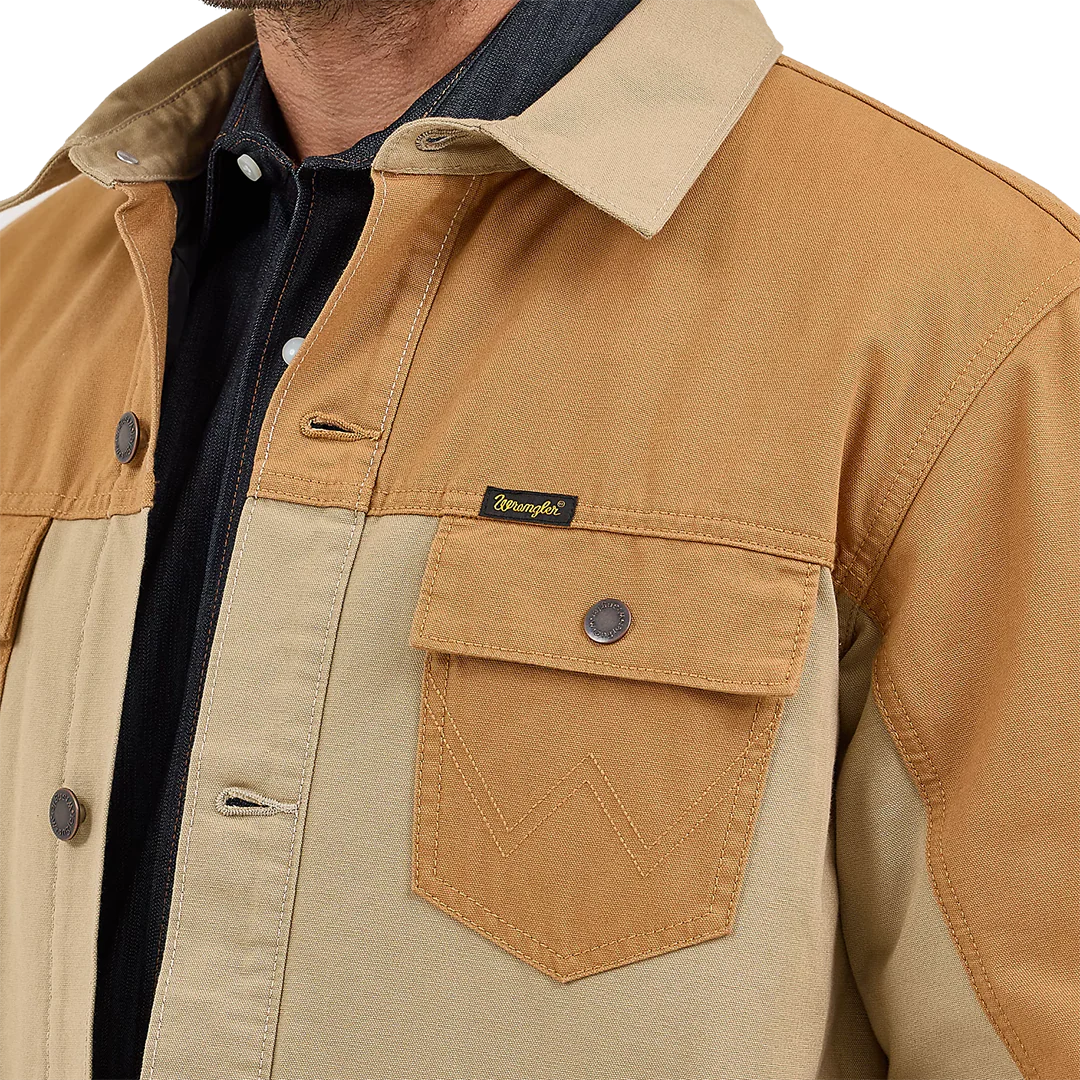 Wrangler Men's Mixed Canvas Chore Jacket - Image 3