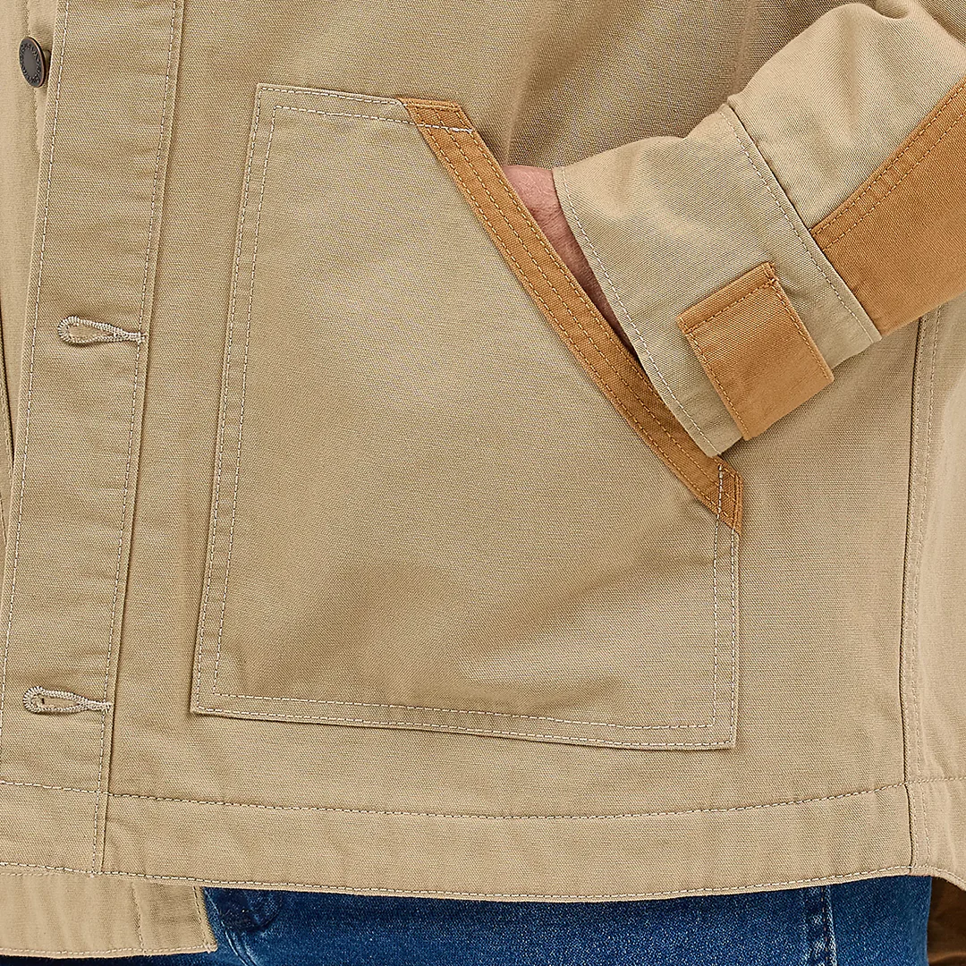 Wrangler Men's Mixed Canvas Chore Jacket - Image 4