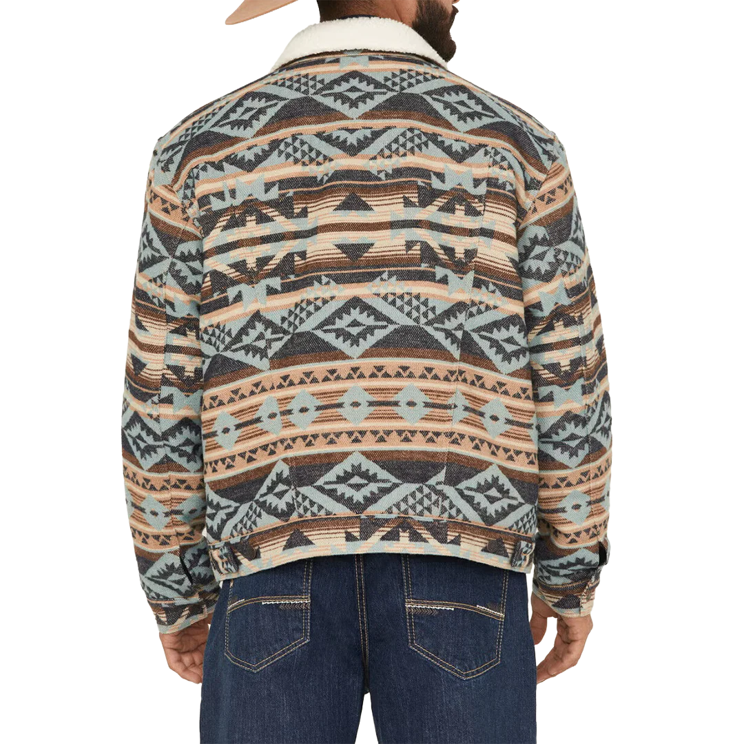 Wrangler Men's Sherpa Lined Jacquard Print Jacket - Image 2