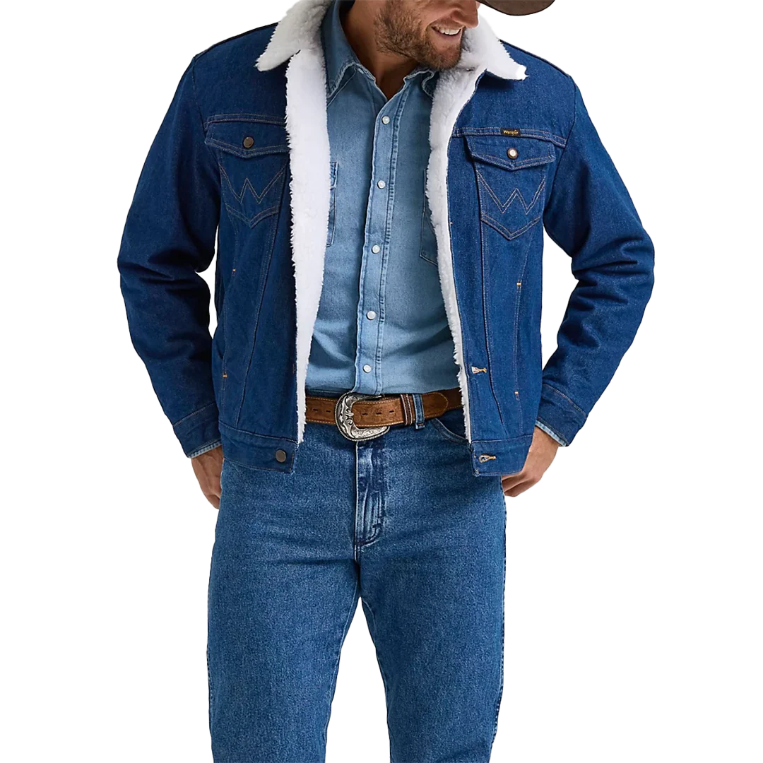 Wrangler Men's Sherpa Lined Jean Jacket