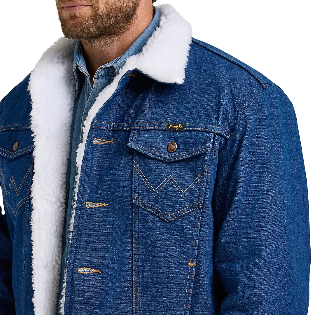 Wrangler Men's Sherpa Lined Jean Jacket - Image 3