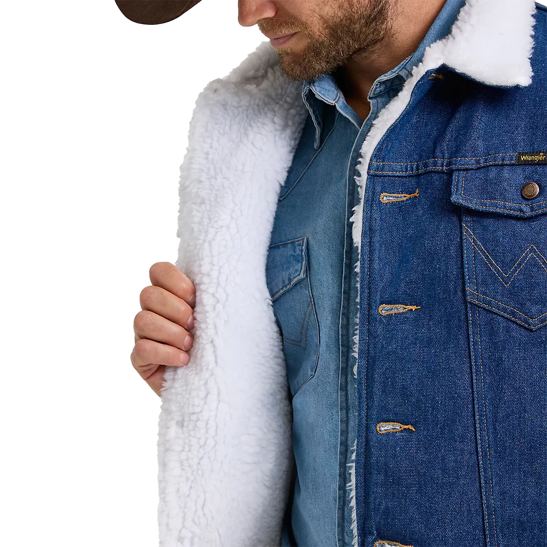 Wrangler Men's Sherpa Lined Jean Jacket - Image 4