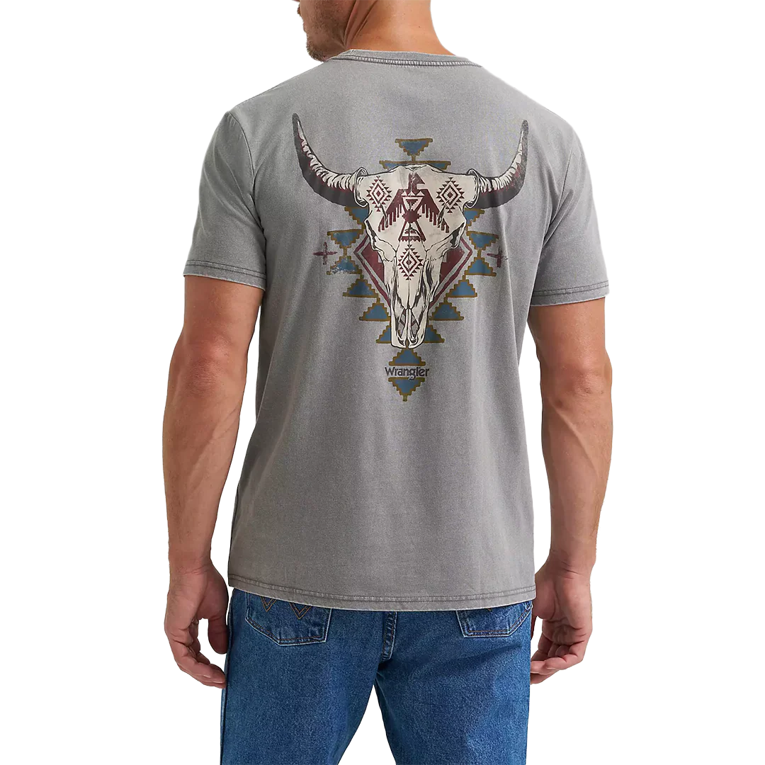 Wrangler Men's Steer Skull Back Graphic T-Shirt - Image 2