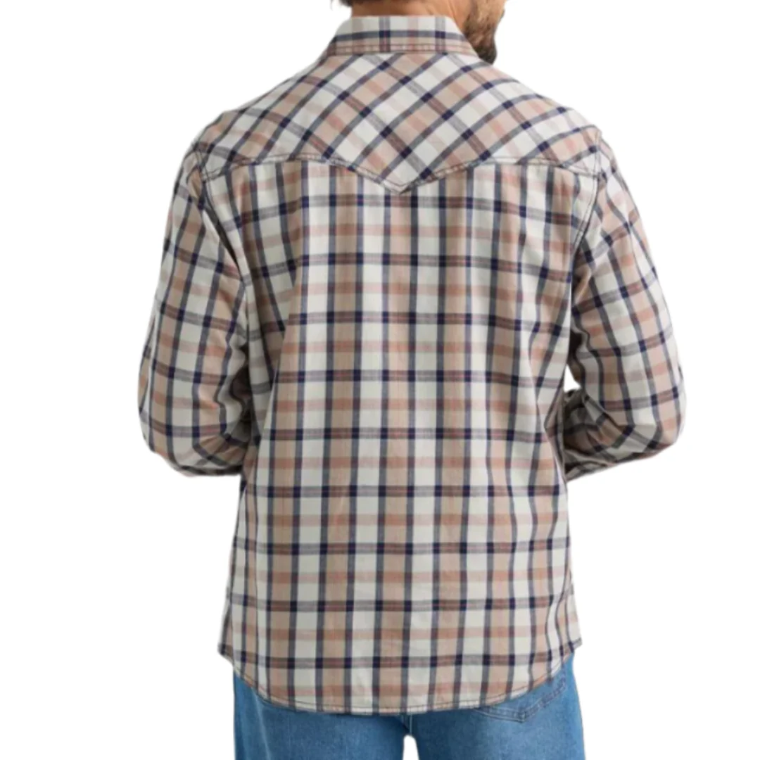 Wrangler Men's Retro Plaid Long Sleeve Snap Shirt - Image 2