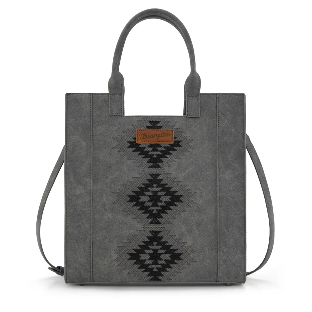 Wrangler Women's Aztec Embroidered Tote Bag