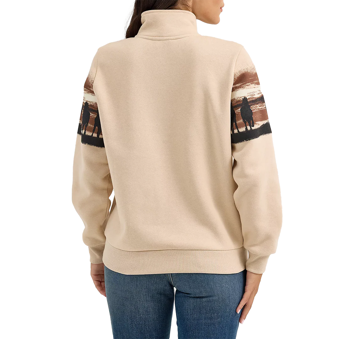 Wrangler Women's Western Quarter Zip Sweatshirt - Image 2