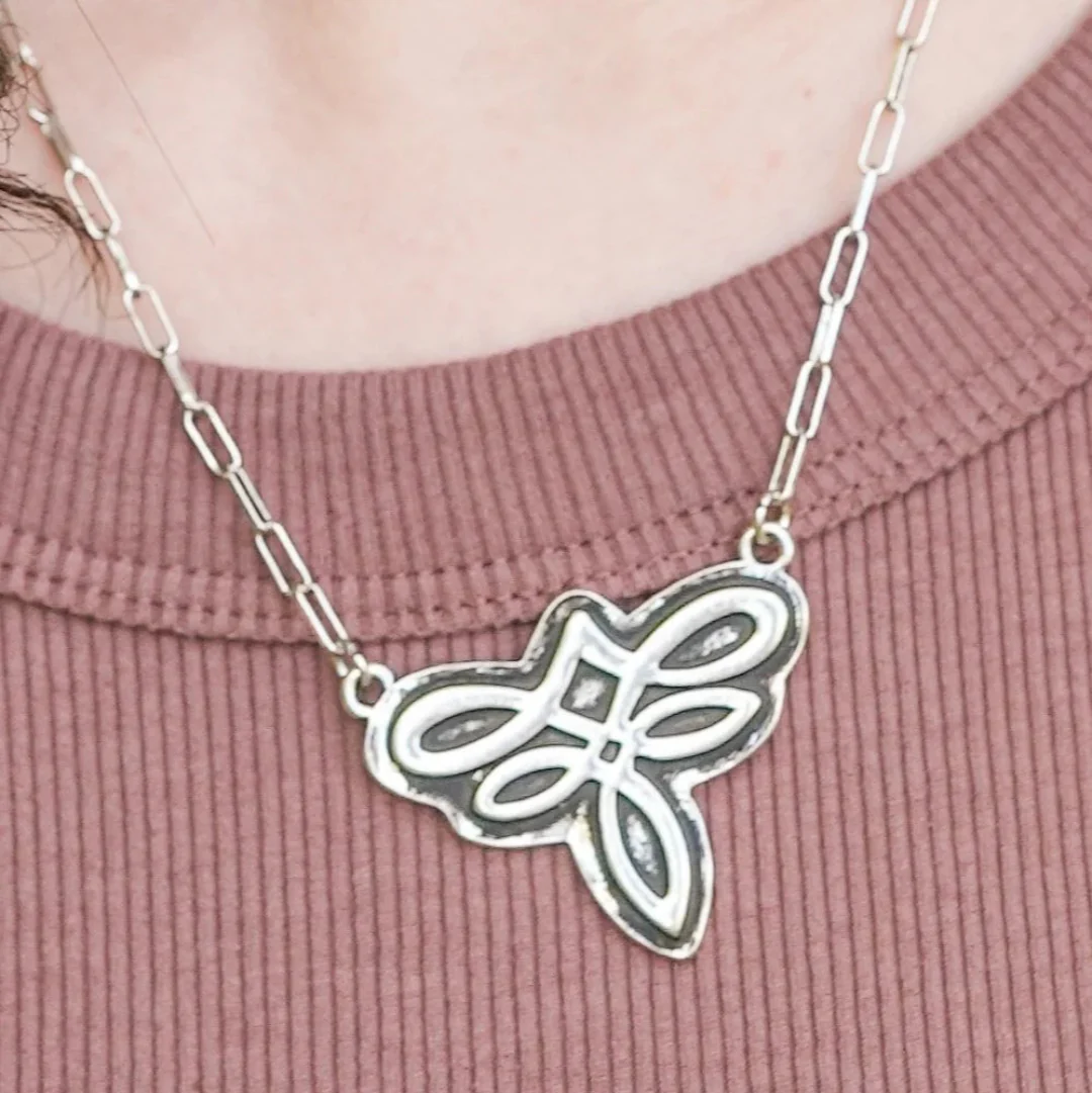 Wyo Horse Women's Dyecut Bootstitch Necklace - Image 3