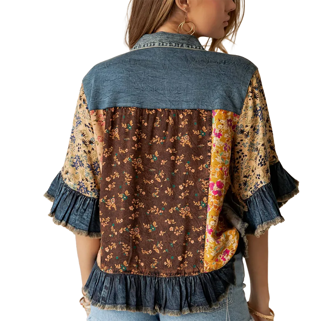 Young Threads Women's Patch Work Jacket - Image 2